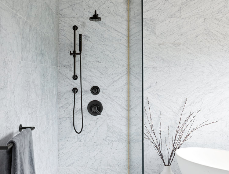 Sleek shower design